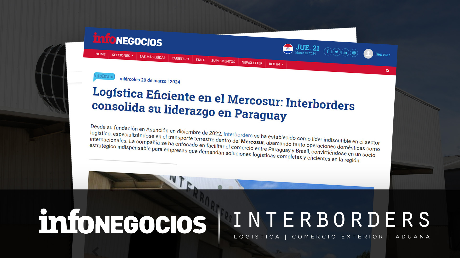 Logística Eficiente en el Mercosur: Interborders consolida su liderazgo en Paraguay | Interborders